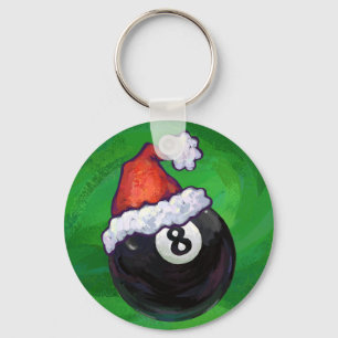 8 Ball julgrön Nyckelring