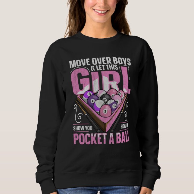 8 ball pool billiard Quote for a Pool Player Girl T Shirt (Framsida)
