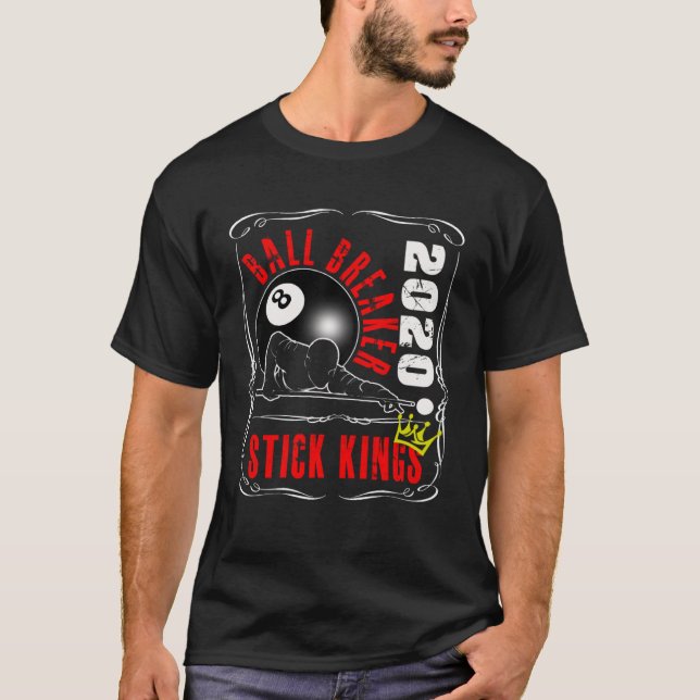 8 Ball Pool Billiards  Stick King Player Tea   1 T Shirt (Framsida)