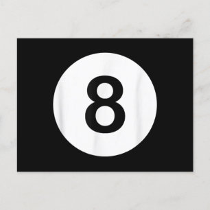 8 Ball Poolhall Tröjor, Shark Älskare Present Helg Vykort