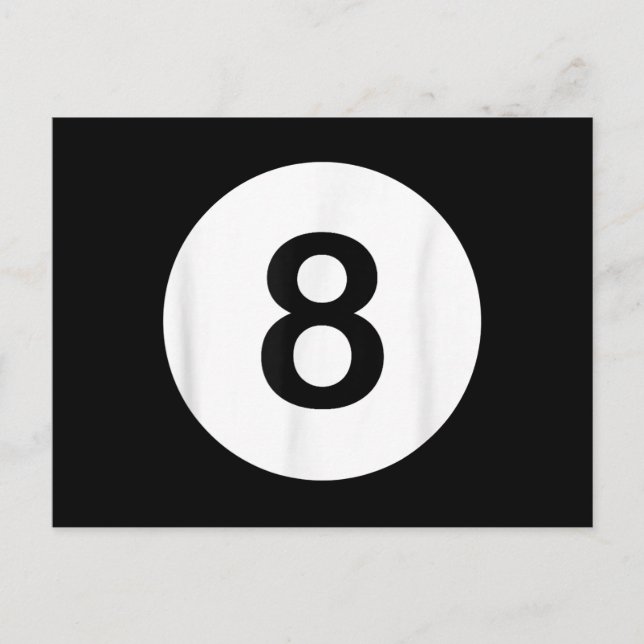 8 Ball Poolhall Tröjor, Shark Älskare Present Helg Vykort (Framsida)