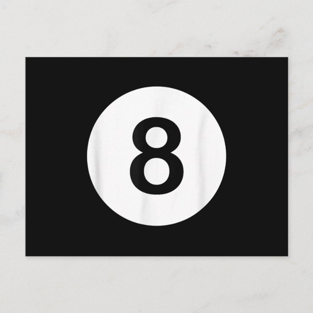 8 Ball Poolhall Tröjor, Shark Älskare Present Vykort (Framsida)