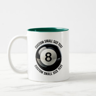 8 Ball & Small Text JAKTGRÖN 325ml Custom Två-Tonad Mugg