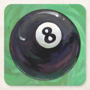 8 Ball Underlägg Papper Kvadrat