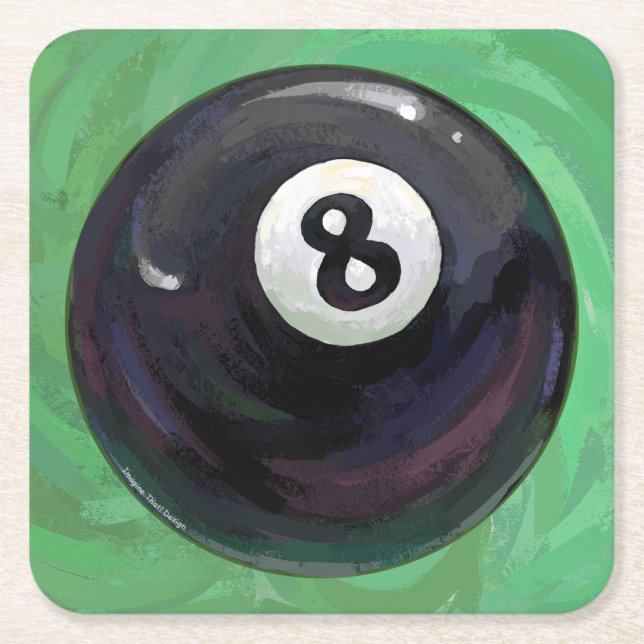8 Ball Underlägg Papper Kvadrat (Framsidan)