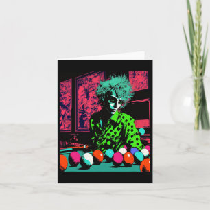 8-bassäng miljarder Fläkt Retro Pop Art Stil Billi Kort