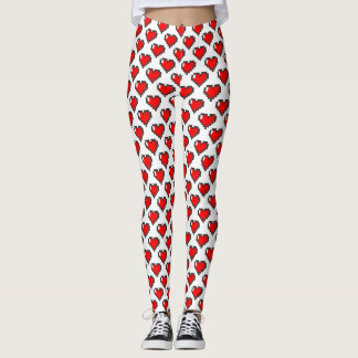 8-Bet hjärtadamasker Leggings