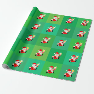 8-Bet jultomtenjul som slår in papper Presentpapper
