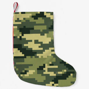 8 bet kamouflage/Camo för den PIXELDigital Liten Julstrumpa