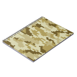 8 bet kamouflage/Camo för den PIXELDigital öknen Anteckningsbok