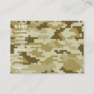 8 bet kamouflage/Camo för den PIXELDigital öknen Visitkort