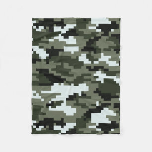 8 bet PIXELDigital stads- kamouflage/Camo Fleecefilt