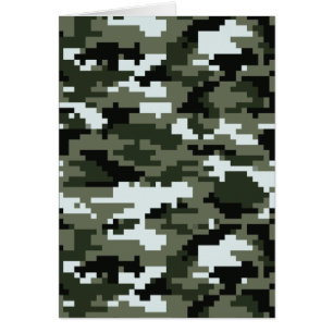 8 bet PIXELDigital stads- kamouflage/Camo Hälsningskort