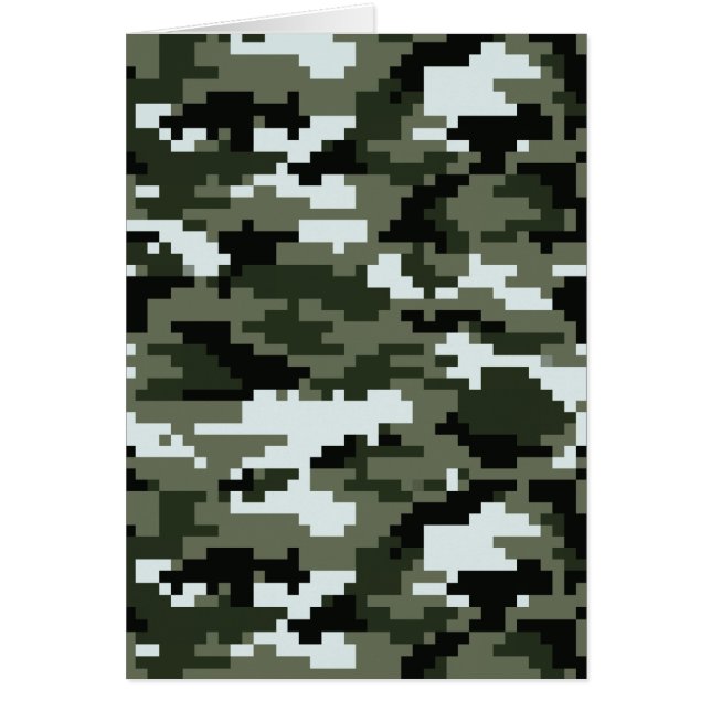 8 bet PIXELDigital stads- kamouflage/Camo Hälsningskort (Framsidan)