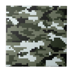 8 bet PIXELDigital stads- kamouflage/Camo Kakelplatta