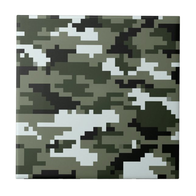 8 bet PIXELDigital stads- kamouflage/Camo Kakelplatta (Framsidan)