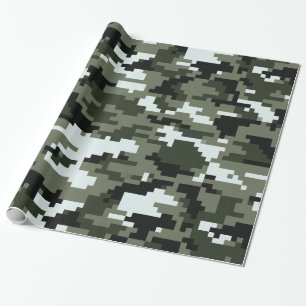8 bet PIXELDigital stads- kamouflage/Camo Presentpapper