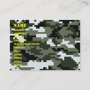 8 bet PIXELDigital stads- kamouflage/Camo Visitkort