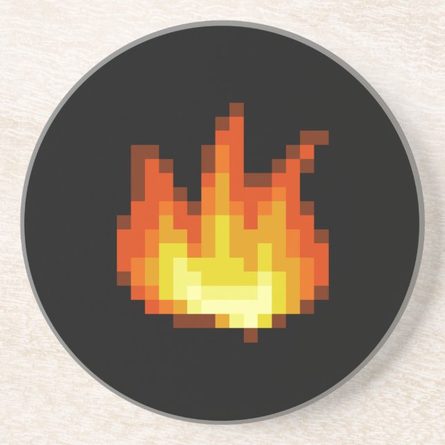 8 bet Pixeled avfyrar Underlägg Sandsten (Framsidan)