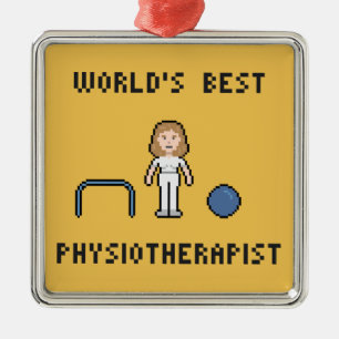 8 bet världens den bäst Physiotherapistprydnaden Julgransprydnad Metall