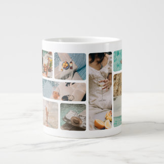 8 Bildrutnät Kopp | Personlig Bild Kopp Present Jumbo Mugg