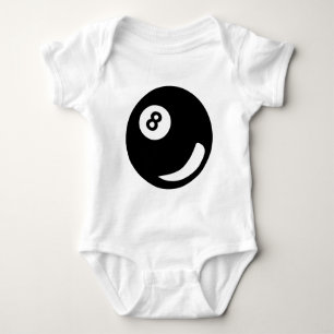 8 biljard för svart för bassängbilliardboll t shirt