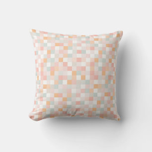 8-bit datorspel pixel regnbågsblock kudde