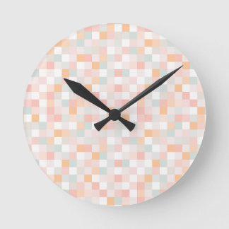 8-bit datorspel pixel regnbågsblock rund klocka