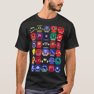 8 Bit Hockey Jerseys T Shirt