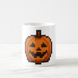 8-bit Jack O' Lantern Kaffemugg