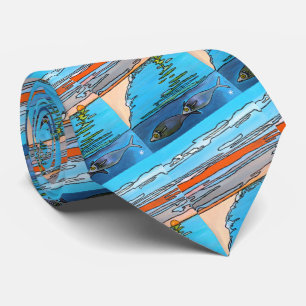 8-Bit Ocean Sunrise-målning av Alfred Fox Slips