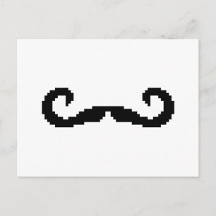 8 Bit Pixel Helmustasch Vykort