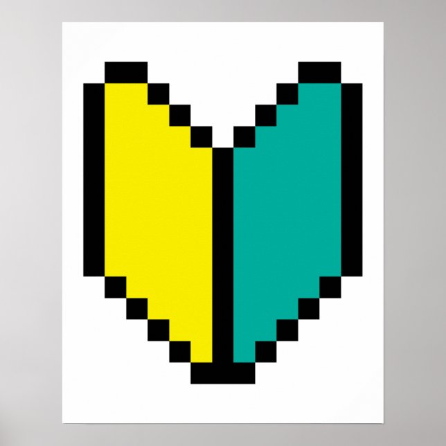 8 Bit Pixel Wakaba / Shoshinsha-märke Poster (Framsidan)