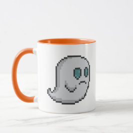 8-bit Retro Ghost Mugg
