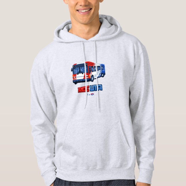 8-bit Ride UTA-buss Hoodie (Framsida)