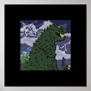 8 bitar Kaiju Poster