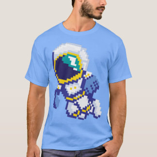 8 bitar Pixel Astronaut Space Galaxy Science Retro T Shirt