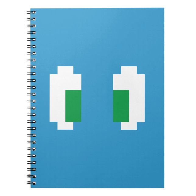 8 bitar Pixel Manga Grönt Öga Anteckningsbok (Framsidan)