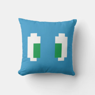 8 bitar Pixel Manga Grönt Öga Kudde