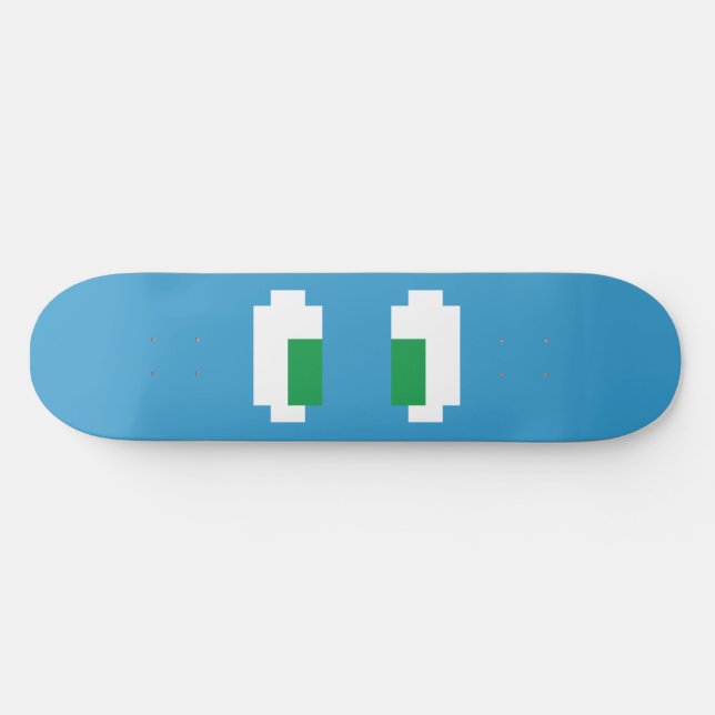 8 bitar Pixel Manga Grönt Öga Old School Skateboard Bräda 21,6 Cm (Horz)