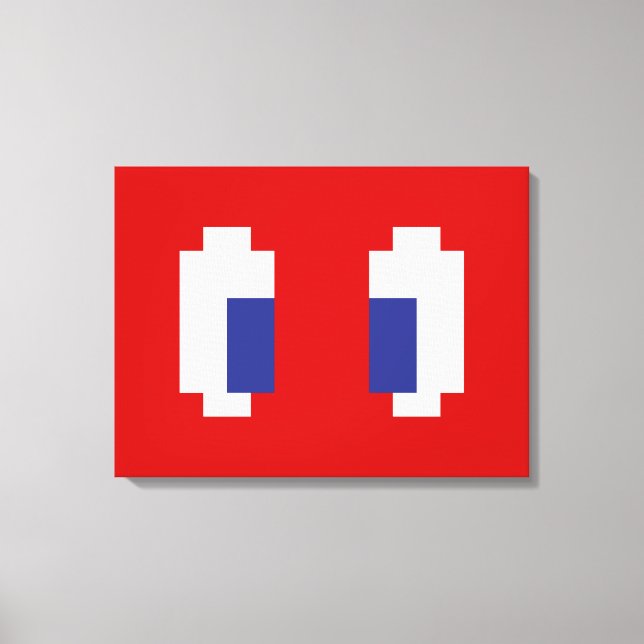 8 bitar Pixel Manga Öga Canvastryck (Framsida)