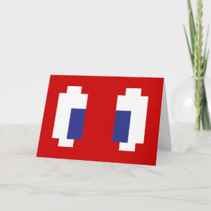 8 bitar Pixel Manga Öga Kort