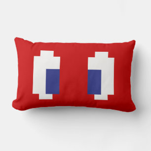 8 bitar Pixel Manga Öga Lumbarkudde