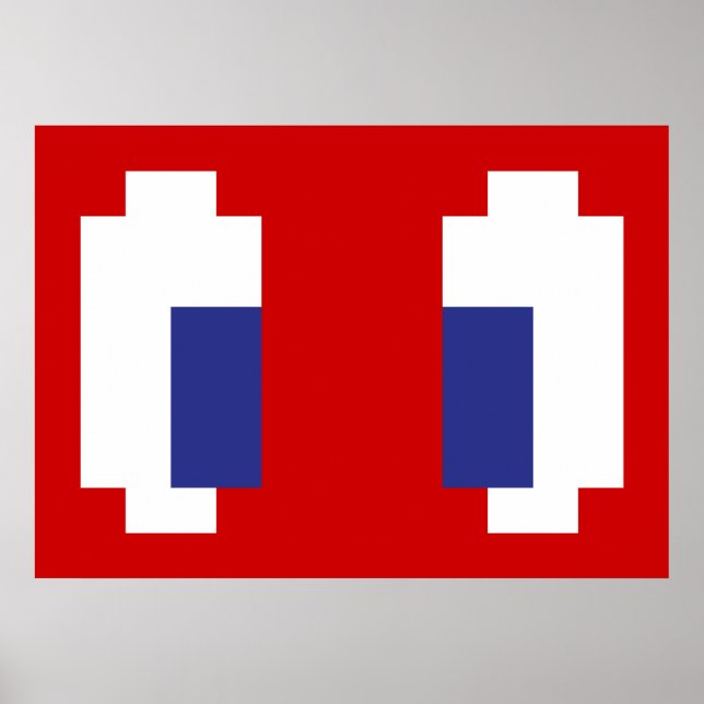 8 bitar Pixel Manga Öga Poster (Framsidan)