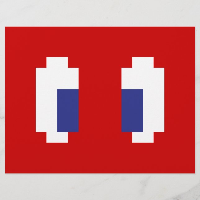 8 bitar Pixel Manga Öga Reklamblad (Framsidan)