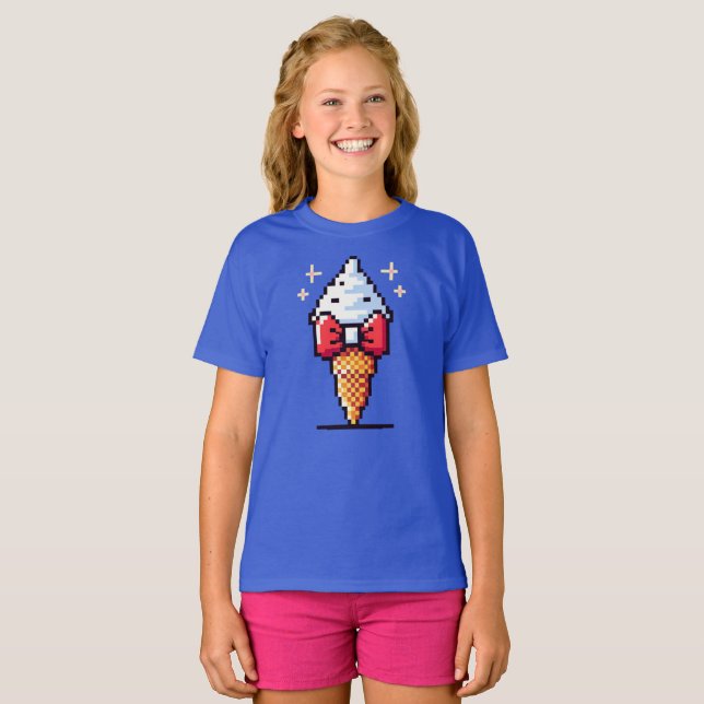 8-bitars Cellam Elegance: Dapper Dessert Design T Shirt (Hel framsida)