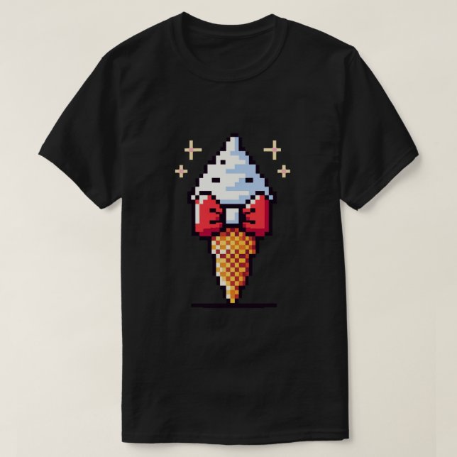 8-bitars Cellam Elegance: Dapper Dessert Design T Shirt (Design framsida)