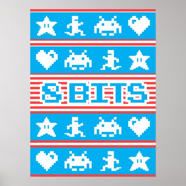 8-bitars design, Arcade-videospel Poster (Framsidan)