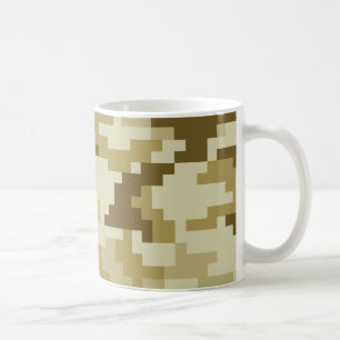 8-bitars digitaldesertkamouflage/kamera kaffemugg