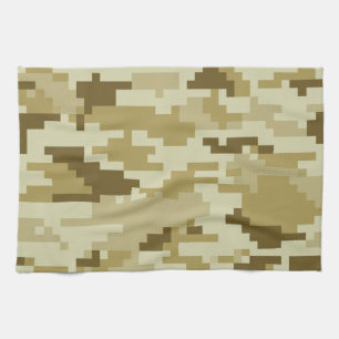 8-bitars digitaldesertkamouflage/kamera kökshandduk